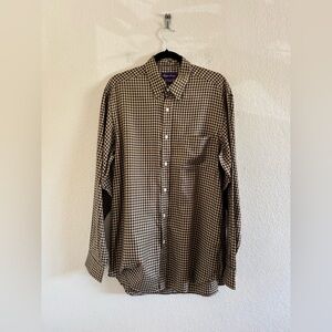 Ralph Lauren Purple Label Brown Check Dress Shirt